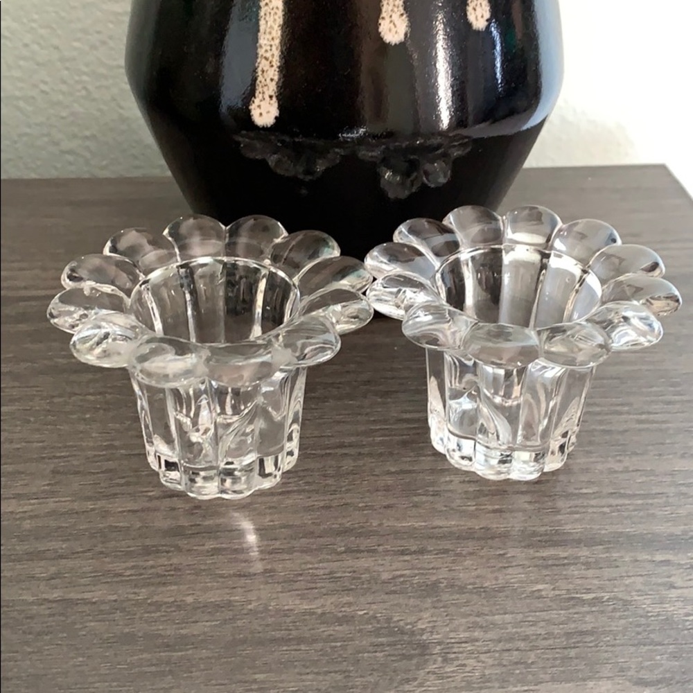 🍒Borgonovo Italian Glass Candle Holders Taper